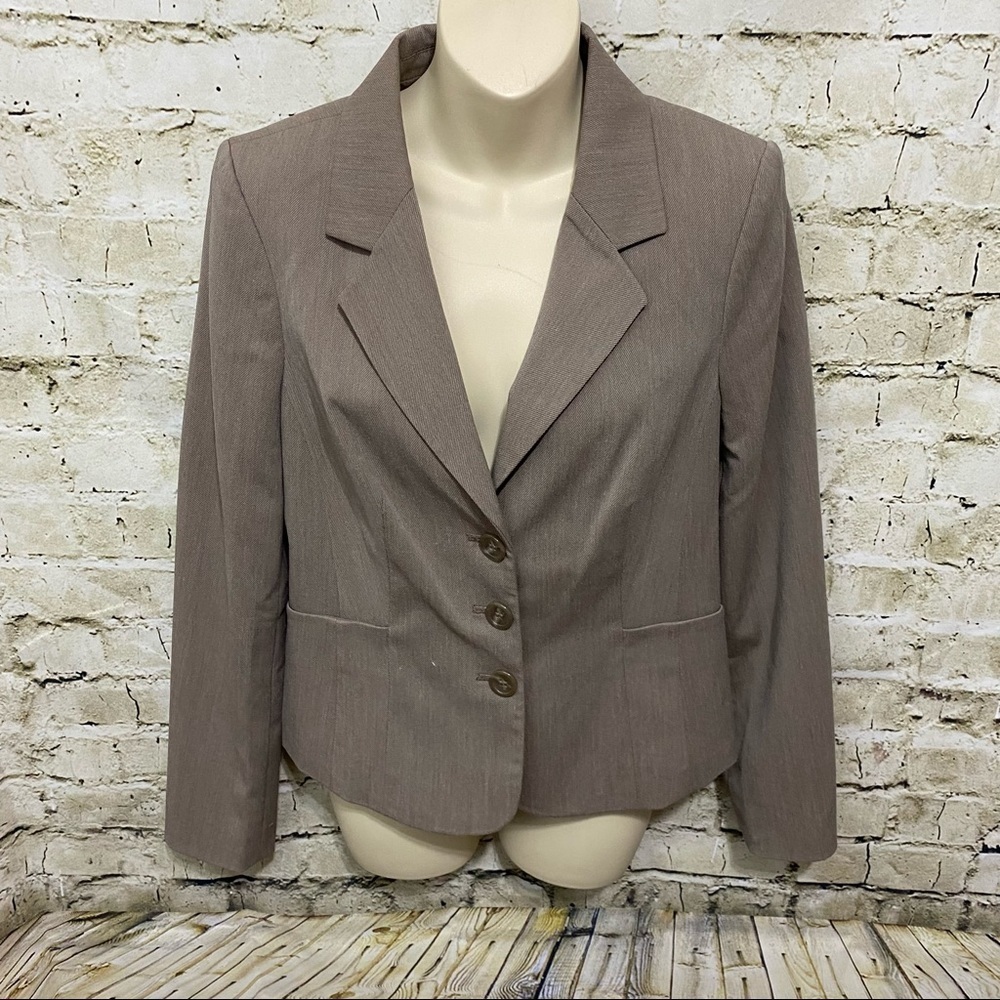 The Limited Tan Career 3 Button Blazer Jacket